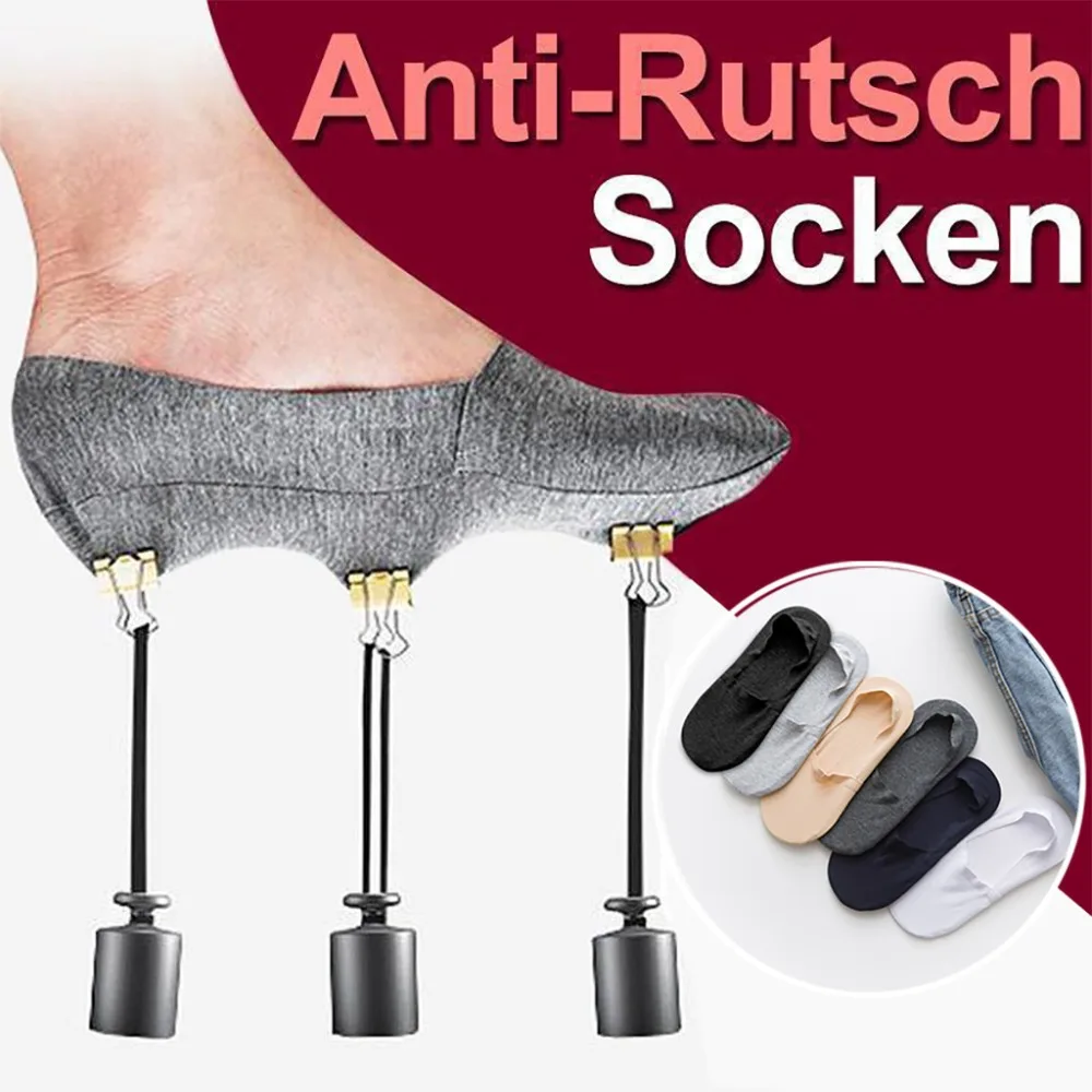  10 Pairs Fashion Man Antiskid Invisible Low Cut Socks Anti-slip Toe Ankle Sock (2)