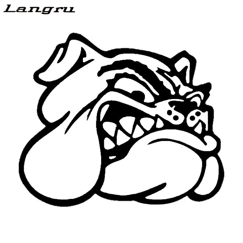 Наклейки Langru в виде злого бульдога виниловые наклейки для украшения мотоцикла
