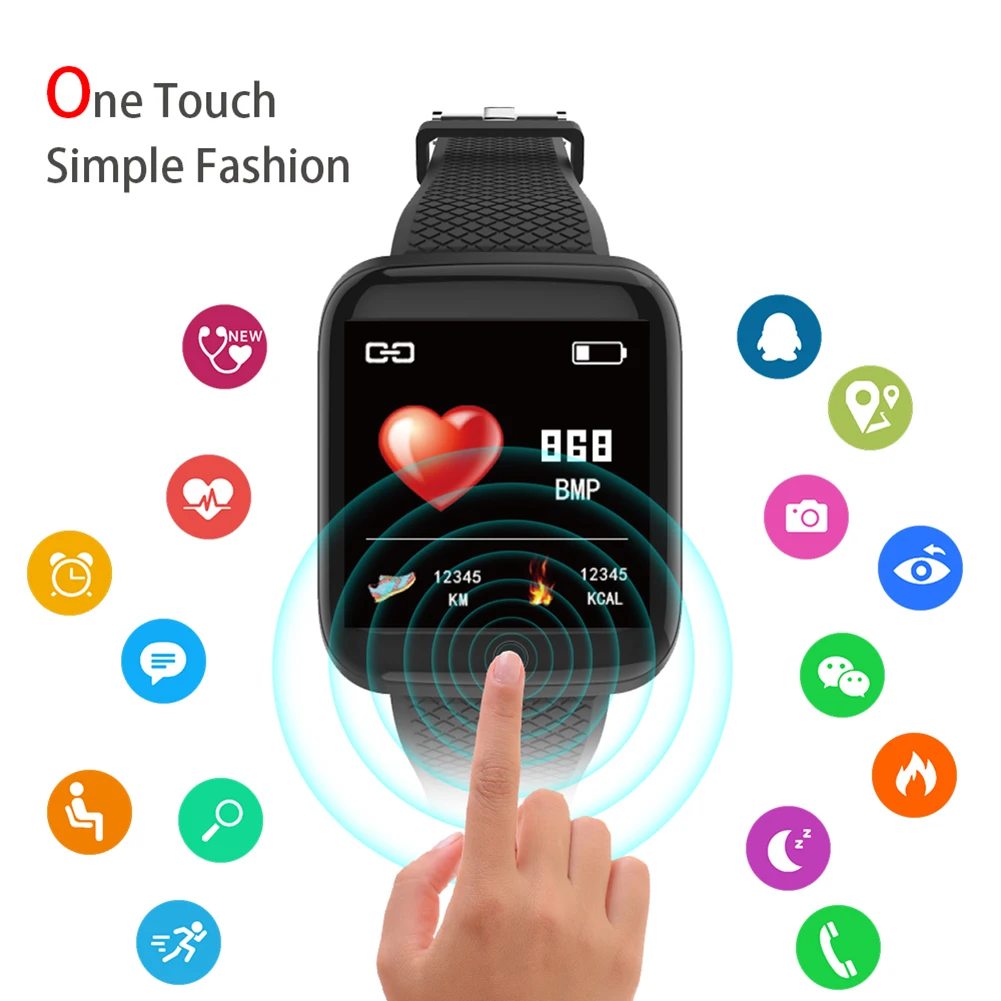 

HD Large Color Screen Smartband Waterproof TPU Sports Bluetooth Smart Bracelet with Heart Rate and Blood Pressure