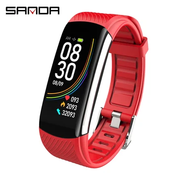 

Fashion Sanda Top Brand New C6t Smart Watch Sport Monitoring Body Temperature Bracelet Multi-function Reminder