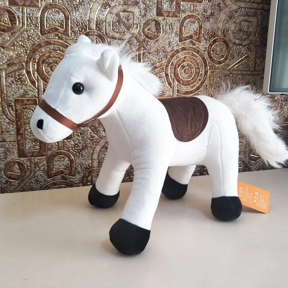 28-70cm Simulation Cheval Peluche Jouets Mignon Poupée Animal En Peluche  Doux Réaliste Cheval Jouet Enfants Nouveau-né Anniversaire Cadeau  Décoration