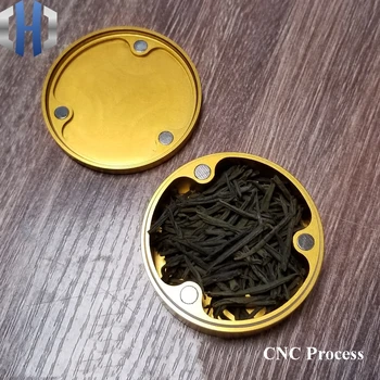 

Three Points Magnetic Storage Box Waterproof Tank Aluminum Alloy Medicine Container CNC EDC Equipment