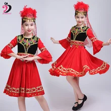 Детские танцевальные костюмы; новые женские танцевальные костюмы; Uighur; сценический костюм для детей