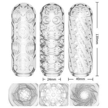 Pussy Pump Pocket Pussy Transparent DéColte Pussy Enlargement Erotic Rubber Male Masturbator Cup Tight Onahoru Sexy Toys For Men 2