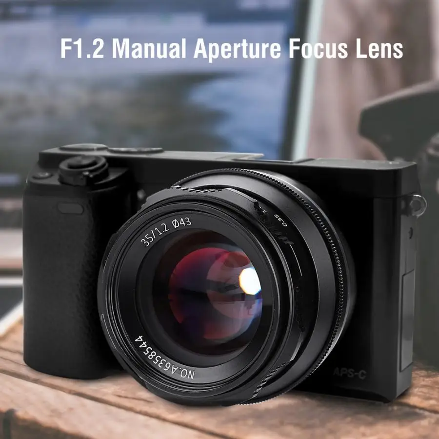 7artisans 35mm f1.2 Large Aperture Manual Focus APC-S Mirrorless Camera Lens lentille Cameras Manual Focus Fixed Lens