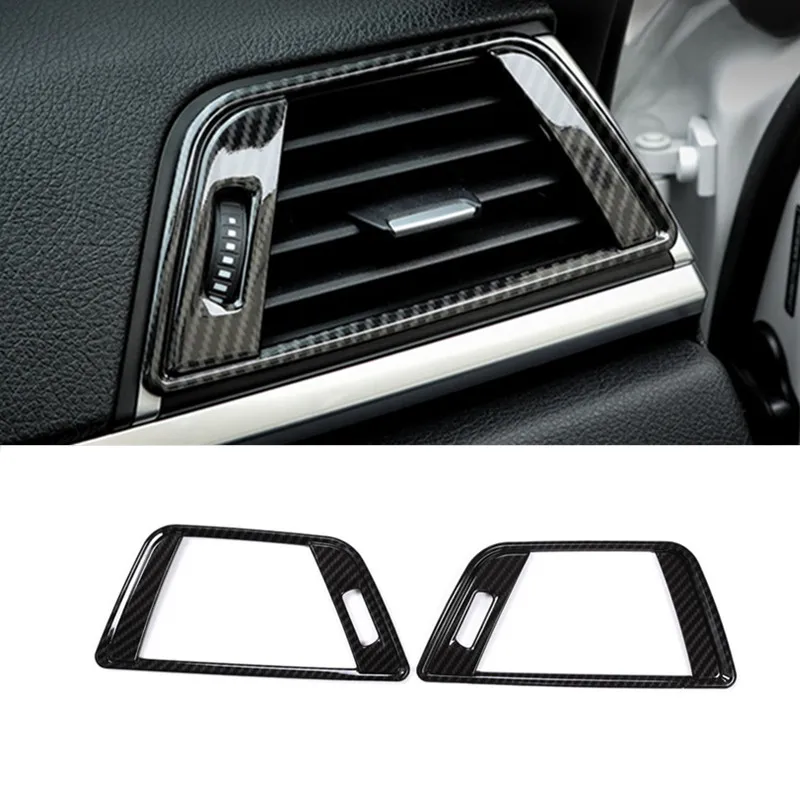 Углеродное волокно цветная консоль CD панель декоративная рамка накладка наклейка для BMW 3 4 серии 3GT F30 F32 F34 аксессуары для интерьера - Название цвета: Side air vents