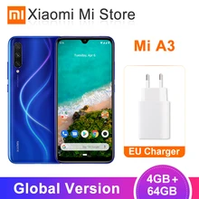 Глобальная версия Xiaomi Mi A3 4 Гб 64 Гб мобильный телефон 6,08" Восьмиядерный Snapdragon 665 48MP+ 32MP AI камера 4030 мАч
