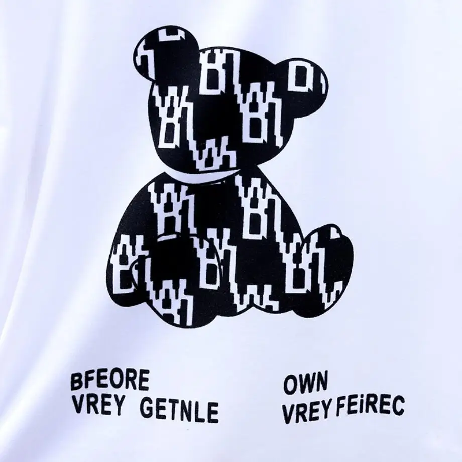 Kids Clothing Set Girls Boys Short Sleeves Love Bear Letter T-Shirt + Pants Baby Two-Piece Summer Fashion Korean Version Sportswear