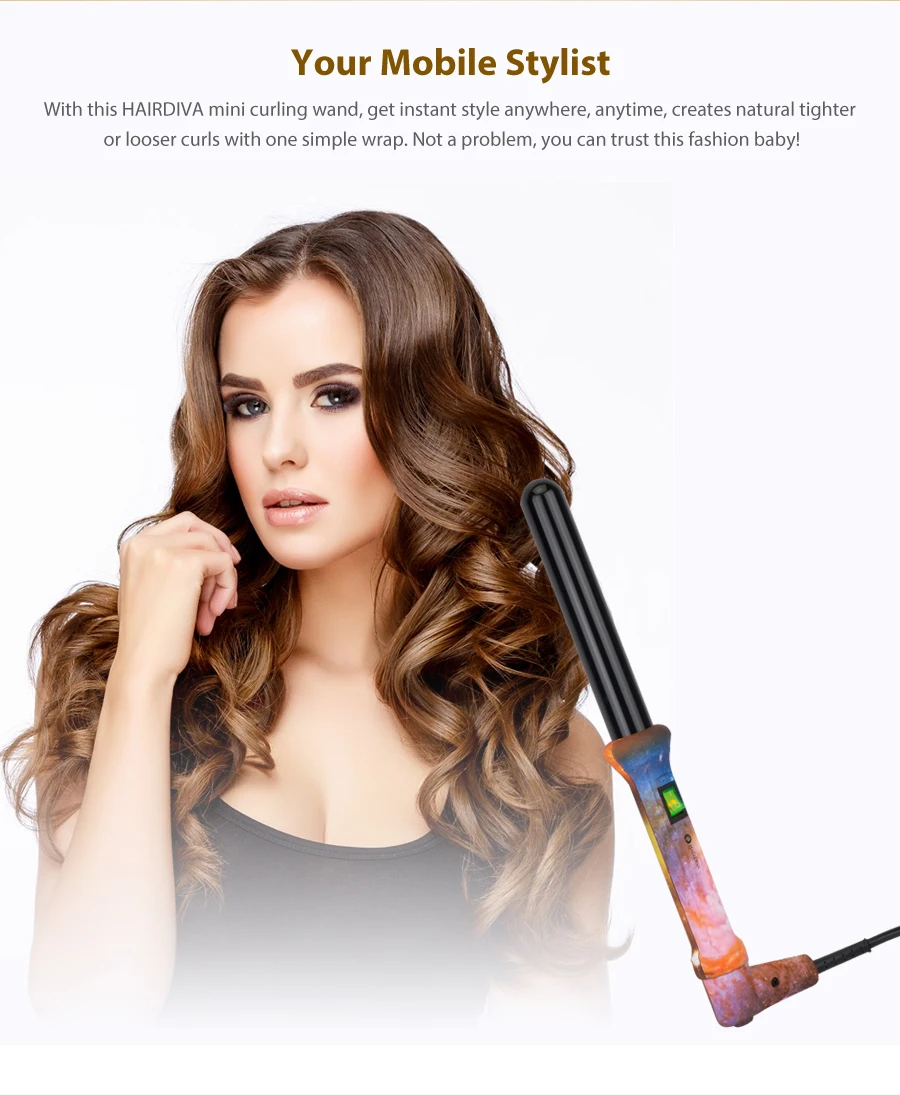 HairDiva 25 мм 32 мм Мини щипцы для завивки волос Лучшая цена щипцы для завивки волос дорожная палочка щипцы для завивки