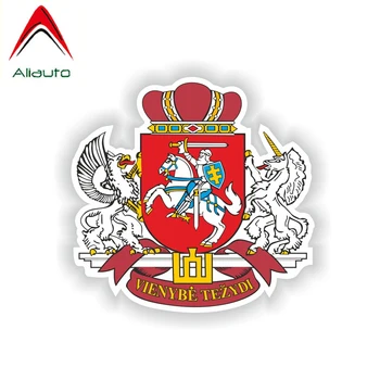 

Aliauto Personality Car Sticker Lithuania Coat of Arms Decorative PVC Decal Cover Scratches for Jdm Passat Golf 7 Opel,12cm*12cm
