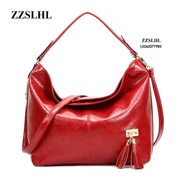 

ZZSLHL Latest Handbags Women Fashion Handbags Tassel Designer Shoulder Bags High Quality Ladies Pu Leather Messenger Bags