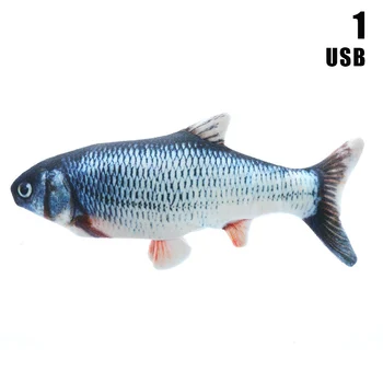 

Cat Electric Wagging Fish Toy Chew Resistant Realistic Simulation Fish Plush Stuffed Toy J99Store