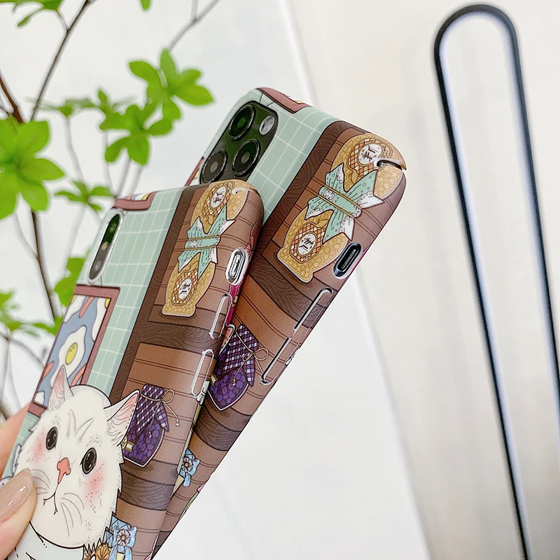 Жесткие ПК-Чехлы для huawei P20 P30 Lite mate 20 Pro Nova 3 3i 4 японский мультяшный милый кот матовый чехол для Honor 10 lite 8X V20 чехлы