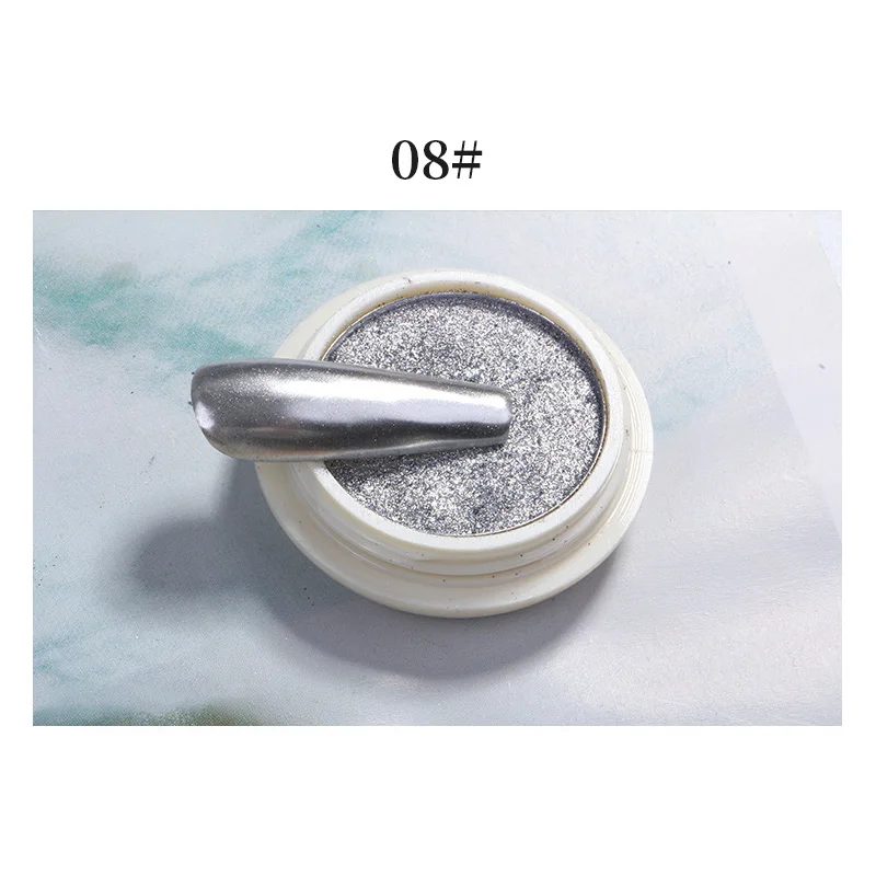 Nail Decoration Metal Nail Mirror Glitter Powder Rub Gel Polish Dust Shiny Gold Silver Fine Chrome Flakes Pigment DIY Accessories