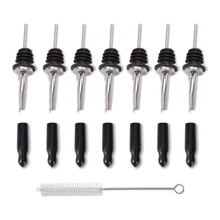 7 пачек набор для выливания ликера-бутылочный носик из нержавеющей стали и крышки для выливания спиртных напитков