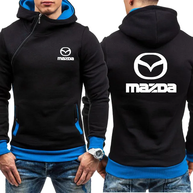 Мужские толстовки для Mazda Car с логотипом, повседневные Хип-хоп толстовки Harajuku с длинным рукавом, флисовые теплые толстовки с капюшоном, мужская куртка на молнии - Цвет: as picture