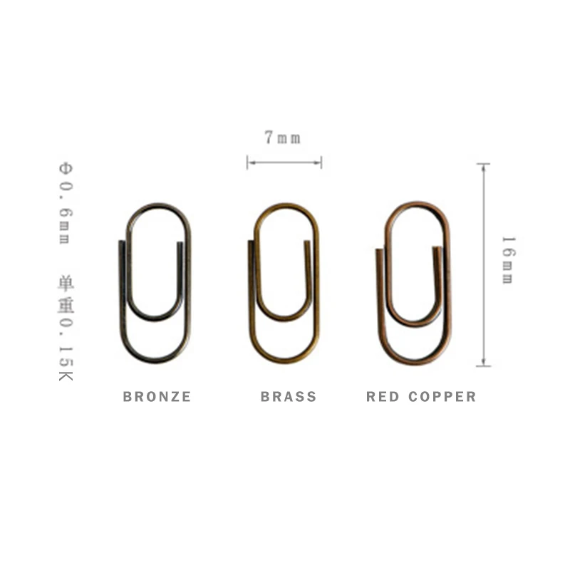 Paper Clips 200pcs/Set Of 16mm Metal Notes Classified Children'S Student Stationery School Office Supplies