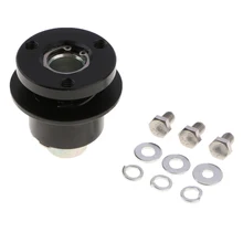 Алюминиевый 360 ° автомобильный гоночный адаптер ступицы рулевого колеса Высокопроизводительные черные автомобильные аксессуары