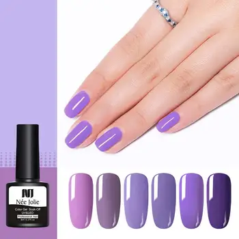 

NEE JOLIE 8ml Gel Nail Polish LED UV Gel For Red Purple green Soak Off Nail Art Varnish Hybrid Nail Gel Polish