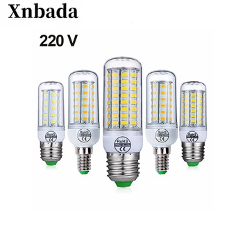 

E14 LED Bulb E27 LED Lamp SMD5730 Corn Bulb 36 48 56 69 72LEDs Chandelier Candle LED Light For Home Decoration AC220V