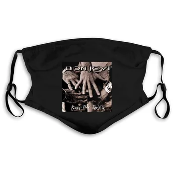 

Bon Jovi Keep The Faith Ver. 1 Singer (Black) Style Vintage Printed Mouth Mask Women's kid PM2.5