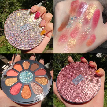 

PigmentedShimmer Eyeshadow Palette paleta Sombra Makeup Shiny Palette Glitter Matte 11 Color Eyeshadow Pallete Metallic Cosmetic