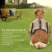 OUTAD собака пакет жгут холст седло мешок Открытый путешествия обучение Кемпинг прочный мягкий удобный с регулируемым ремешком