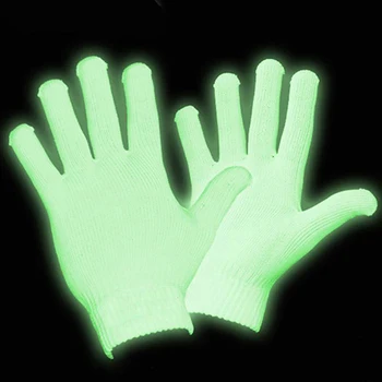 

1 PCS Magic White luminous gloves Party supplies Halloween LED Glow Gloves Rave Light Flashing Finger Lighting Glow Mittens