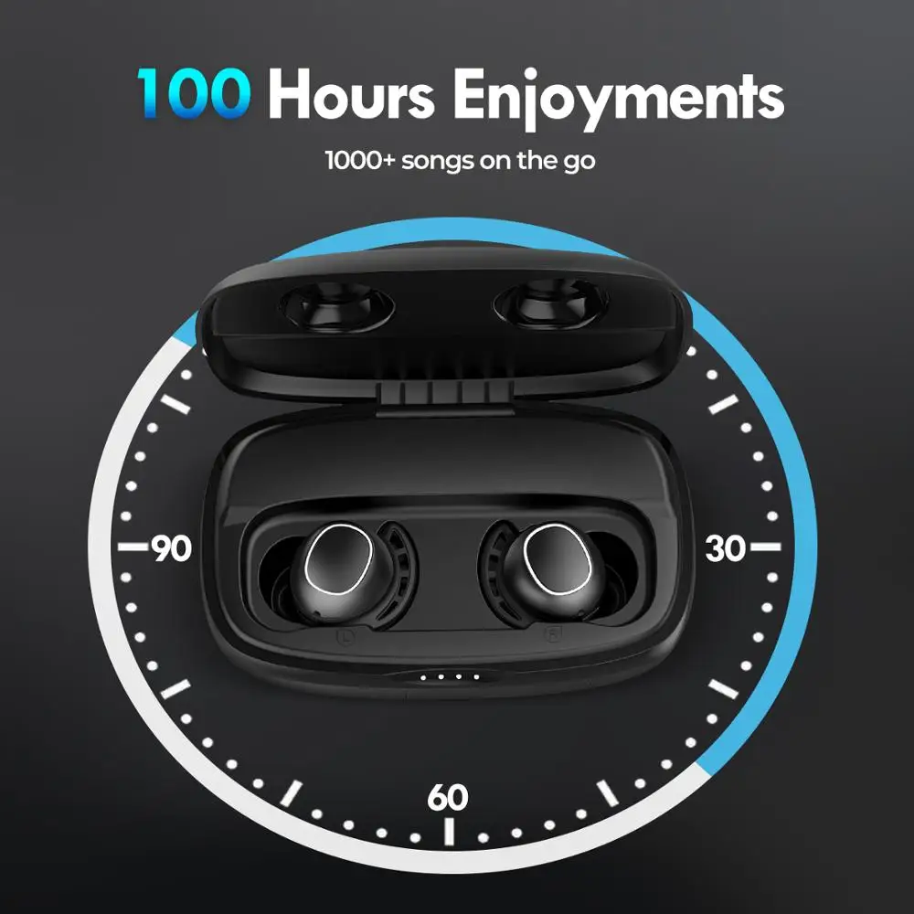 Mpow M30 Plus IPX7 Waterproof Sport Earphones Bluetooth 5.0 Wireless Hifi Stereo Headset With Charging Case