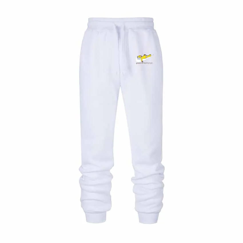 white Новые мужские брюки для бега, Брендовые мужские брюки, повседневные штаны, спортивные штаны для бега, серые повседневные эластичные хлопковые спортивные штаны для фитнеса, фирменные спортивные штаны с логотипом - Цвет: white