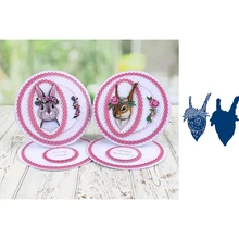 

Merry Christmas Floral Squirrel Cutting Dies Scrapbooking Diary Decoration Stencil Embossing Template Diy Greeting Card 2021 New