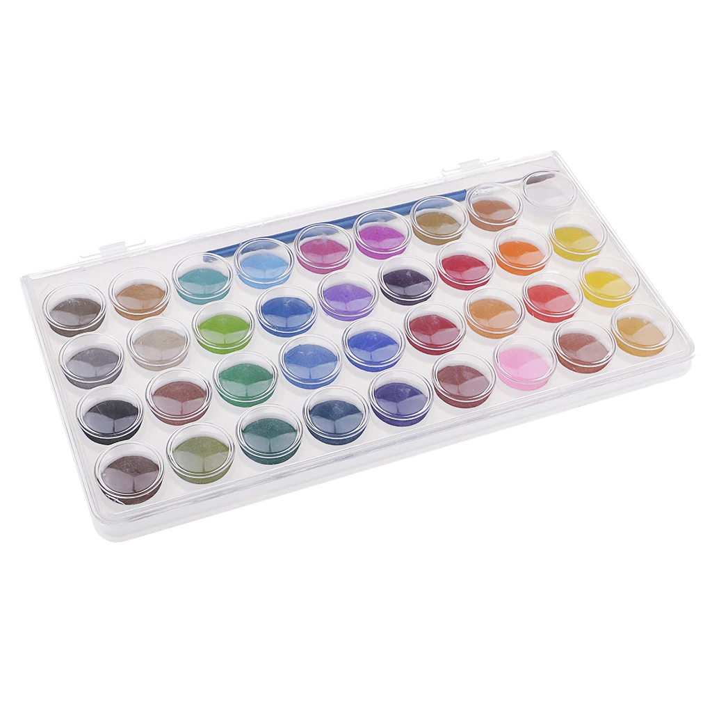 36 Colors Watercolor Pan Set, Vibrant Color Art Watercolor Paint Set with Brush, Easy to Blend Colors, Perfect for Kids Adults