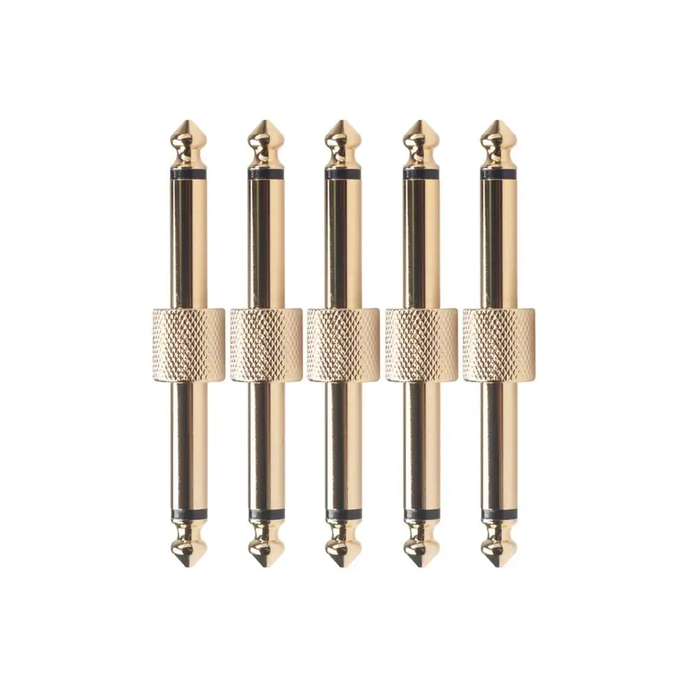 

1/4 inch 6.35 mm Guitar Effects Pedal Connector Coulper Jack Interface Cable Adaptor Electric Pedal Board Accessories