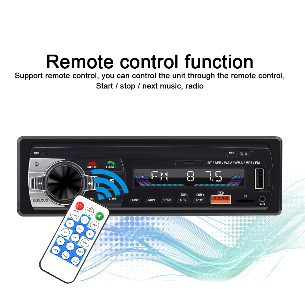 OiLiehu Car Radio Stereo Player Digital Bluetooth Car MP3 Player FM Radio Stereo Audio Music USB/SD with In Dash AUX Input pioneer double din