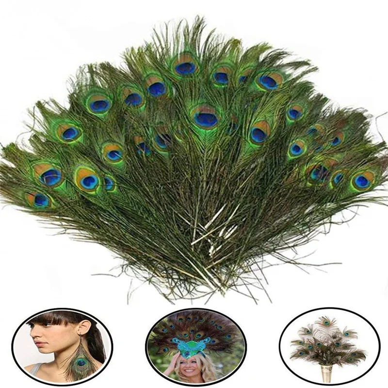 wholesale 1000pcs/lot Natural peacock feather 25 32cm DIY feathers for