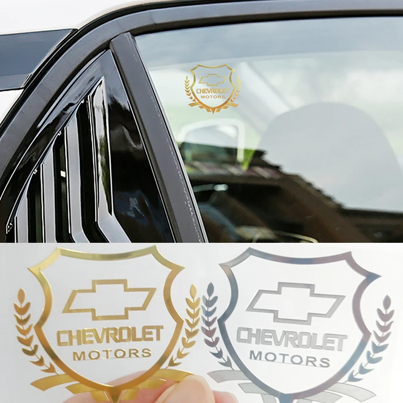 

1pcs Gold Sliver Color Car Window Sticker with Badge Emblem for Chevrolets Cruze Captiva Lacetti Aveo Niva Trax Onix Accessories