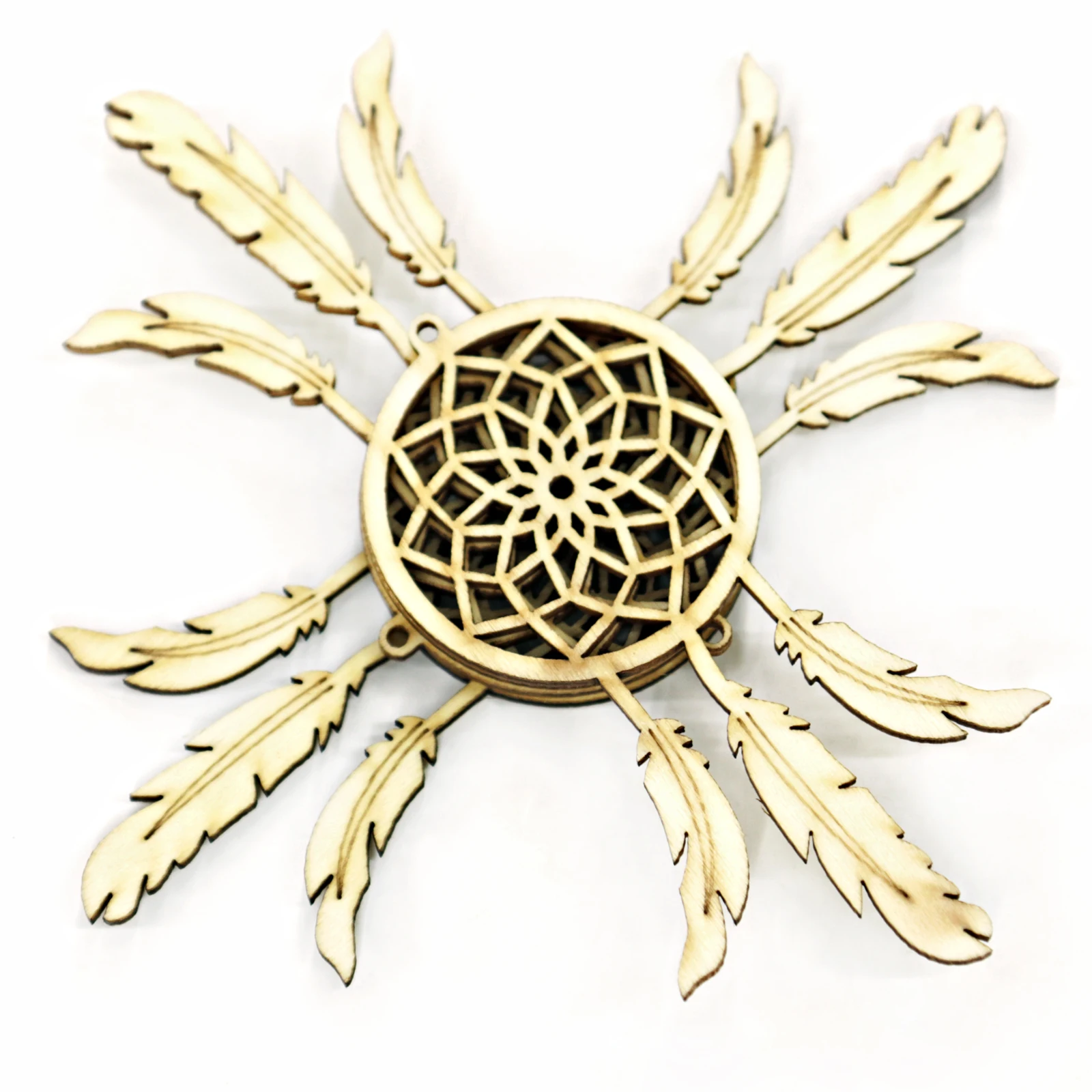 

10pcs Wood Handmade Indian Dream Catcher Net with Feathers Wind Chimes Wall Hanging Dream Catcher Craft Gift for Home Decor