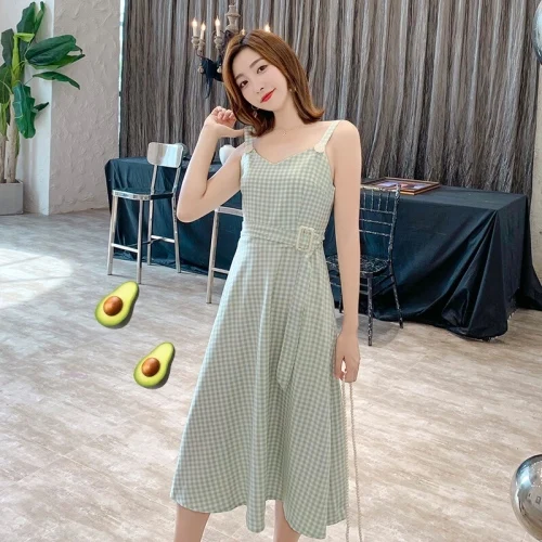 Корейский 2019 винтажное летнее платье повседневное Короткое женское платье с v-образным вырезом без бретелек без рукавов модное