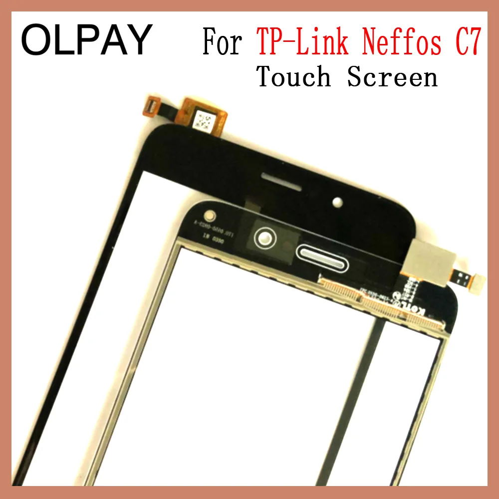 OLPAY 5," мобильный сенсорный экран сенсор для TP-Link Neffos C7 сенсорный экран дигитайзер Передняя стеклянная панель инструменты Бесплатный клей+ салфетки