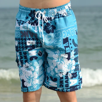 

Board Shorts Men High Elastic Waist Various Patterns Lace Up Harajuku Leisure Loose Striped Stars Mens Swimming Beach Holidays