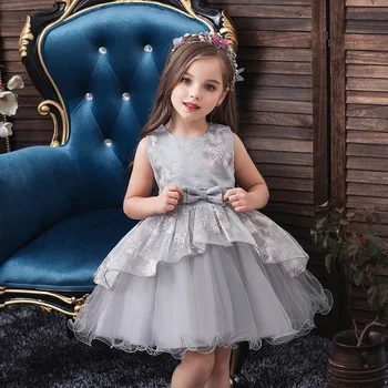 

Korean Girls Embroidery Party Dress Vintage Kids Tiered Tutu Dress for Toddler Birthday Party Costume Xmas Dress