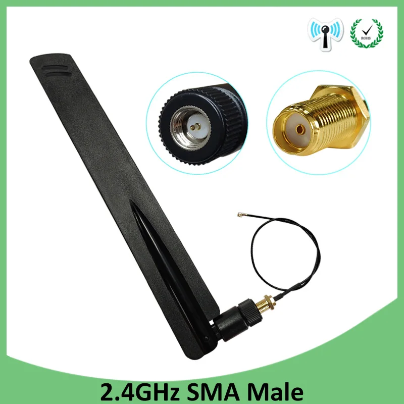 

2.4Ghz Wifi antenna 8dbi SMA Male connector Omni-Directional 2.4G antenne Router wi fi Antena +21cm RP-SMA Male Pigtail Cable
