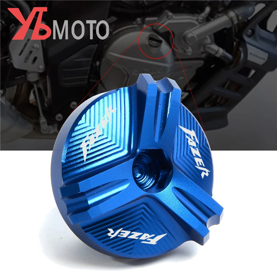 With logo FAZER Auminum Oil Filler Cap Engine Plug Cover For Yamaha FZ1 FZ6 FZ6R FZ8 FZ750 FZR1000 | Автомобили и мотоциклы