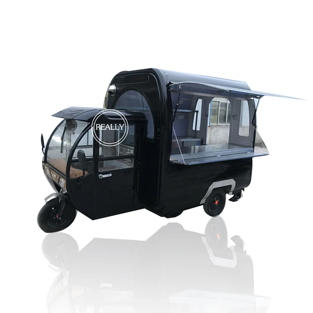 

Hot Selling Electric Tricycle for Adults Food Truck Mobile kitchen Coffee Hot Dog Vehicle Van Food Cart for Sale Customizable