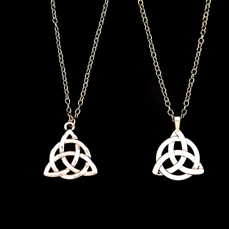 Альпака серебро троица Тор узел Wicca Очарованный ожерелье в кино ювелирные изделия