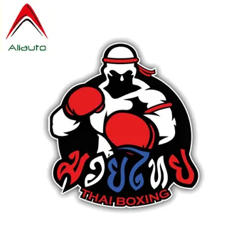 

Aliauto Personality Car Sticker Thai Boxing Creative Waterproof Cover Scratch Sun Creen Funny Accessories PVC Decal,10cm*9cm