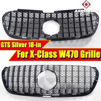 

For MercedesMB X Class W470 Chrome Sport look Front grills Look Grille GTS style ABS Silver Without sign &withoutCamera 2018-in