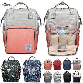 

LEQUEEN Diaper Bag Fashion Mummy Maternity Nappy Bag Large Capacity Bag Travel Stroller Backpack Designer Nursing for Baby Care