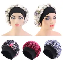 Головной убор с принтом для ночного сна, головной убор, головной убор для женщин, широкий диапазон, эластичные дышащие двухслойные шапочки, модные шапочки