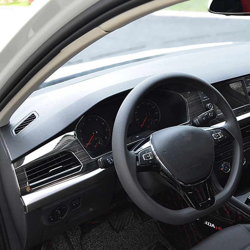 Carманго для VW Volkswagen Lavida Автомобильная центральная консоль панель приборной панели хромированная крышка рамка наклейка интерьерные аксессуары